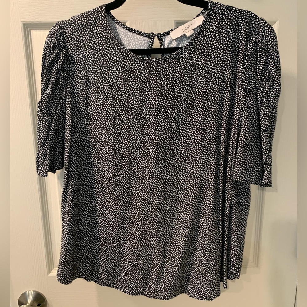 Loft size L blouse with hearts